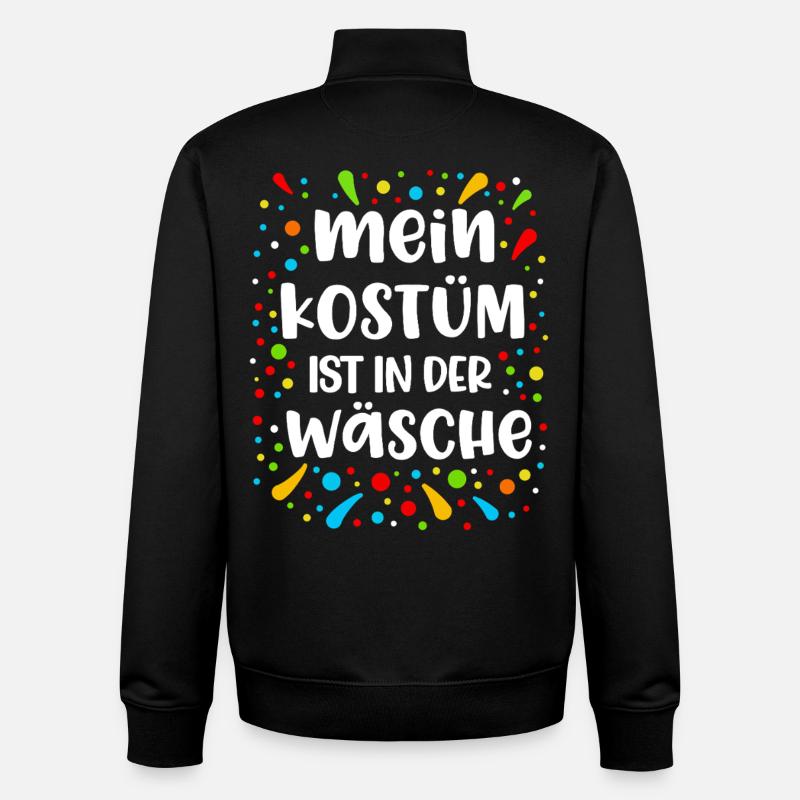 Mon costume est à laver - Sweat zippé unisexe en coton bio Stanley/Stella - noir