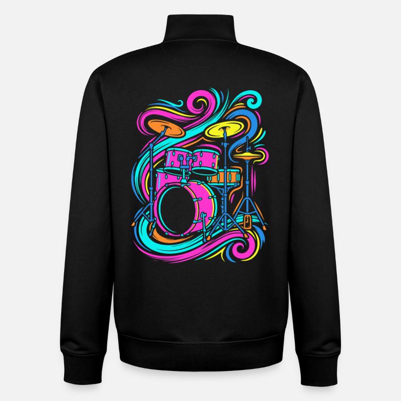 percussion - Unisex Organic Zip Sweatshirt by Stanley/Stella - black