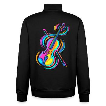 violin - Unisex Organic Zip Sweatshirt by Stanley/Stella - black - Back - AI Model Male 185 light (185cm)