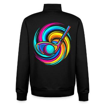 Golfschläger - Unisex Organic Zip Sweatshirt von Stanley/Stella - Schwarz - Hinten - AI Model Male 185 light (185cm)