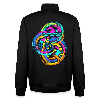 Triathlon - Unisex Organic Zip Sweatshirt von Stanley/Stella - Schwarz - Hinten - AI Model Male 185 light (185cm)