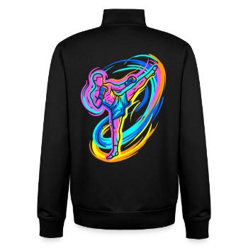 Kickboxer - Unisex Organic Zip Sweatshirt von Stanley/Stella - Schwarz - Hinten - AI Model Male 185 light (185cm)