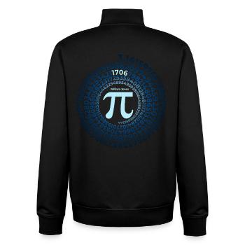 Pi Erfinder | William Jones 1706 | Kreiszahl - Unisex Organic Zip Sweatshirt von Stanley/Stella - Schwarz - Hinten - AI Model Male 185 light (185cm)