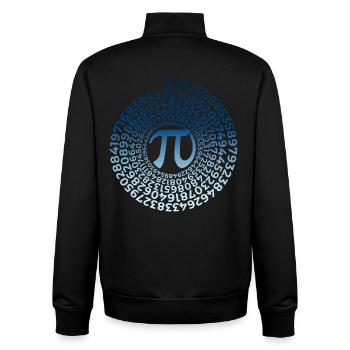 Symbole Pi avec spirale de nombres | Numéro 3.1415 - Sweat zippé unisexe en coton bio Stanley/Stella - noir - Dos - AI Model Male 185 light (185cm)