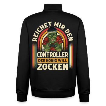 Gaming - Unisex Organic Zip Sweatshirt von Stanley/Stella - Schwarz - Hinten - AI Model Male 185 light (185cm)