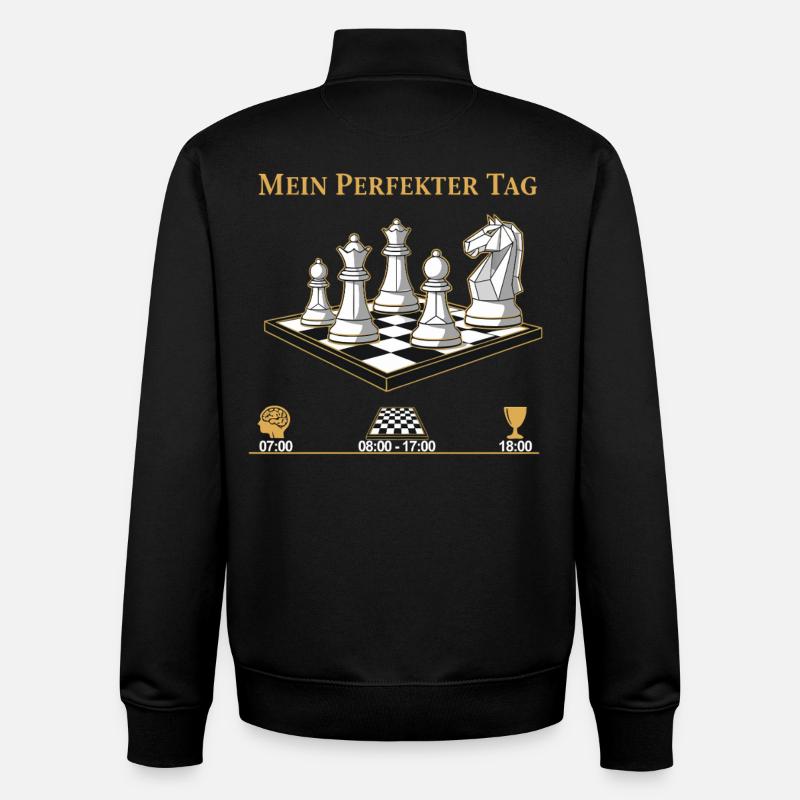 Échecs de jour parfait - Sweat zippé unisexe en coton bio Stanley/Stella - noir