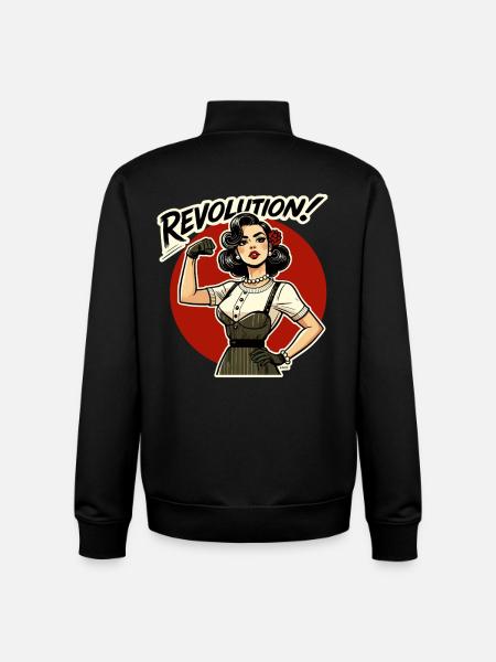 Revolution Frauenpower Retro - Unisex Organic Zip Sweatshirt von Stanley/Stella - Schwarz