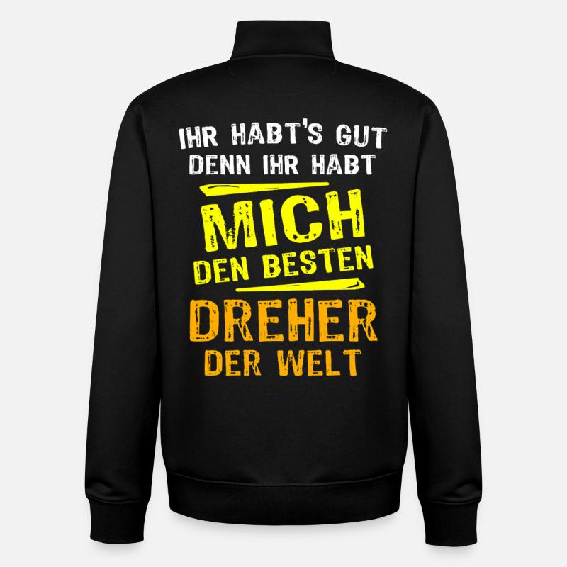 Dreher Geschenk - Unisex Organic Zip Sweatshirt von Stanley/Stella - Schwarz