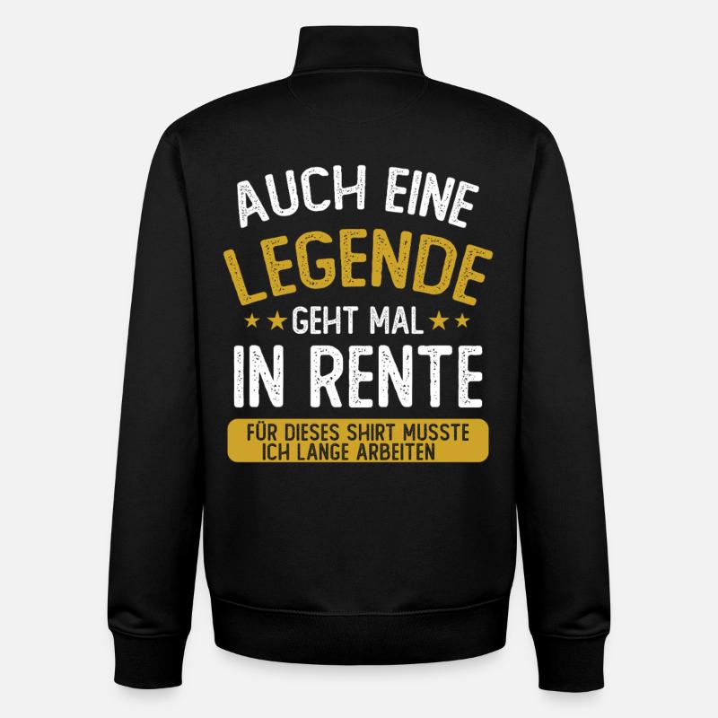 Even a legend retires - Unisex Organic Zip Sweatshirt by Stanley/Stella - black