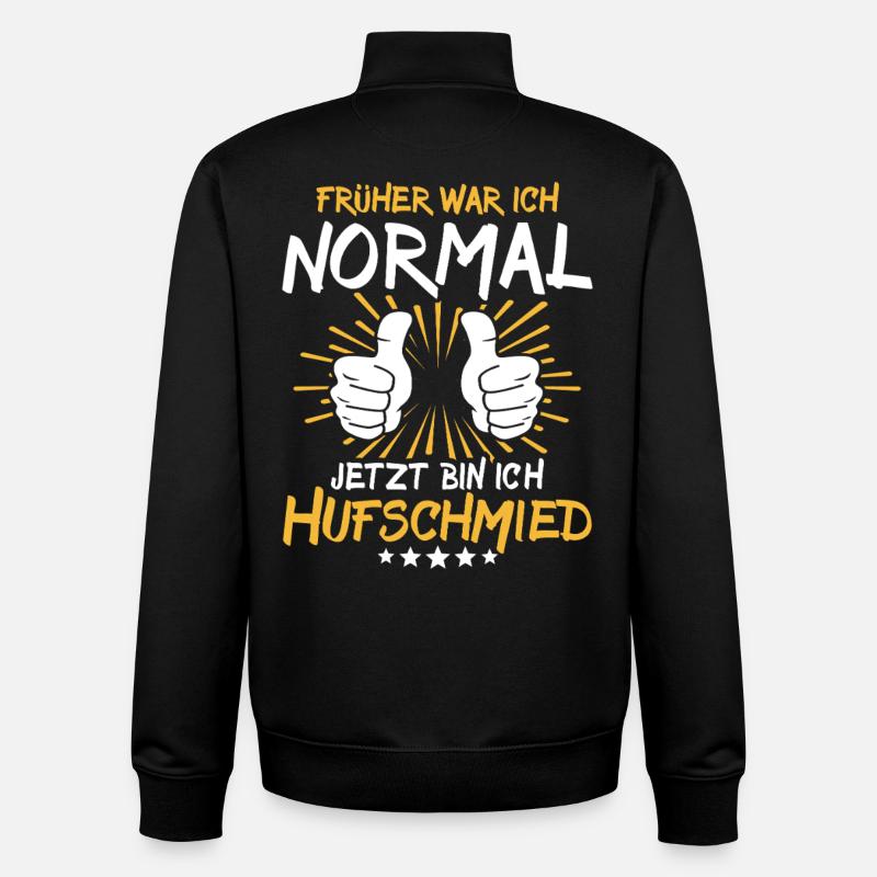 Dicton du maréchal-ferrant - Sweat zippé unisexe en coton bio Stanley/Stella - noir