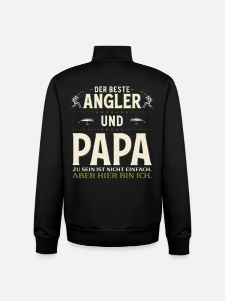01_Papa - Sweat zippé unisexe en coton bio Stanley/Stella - noir