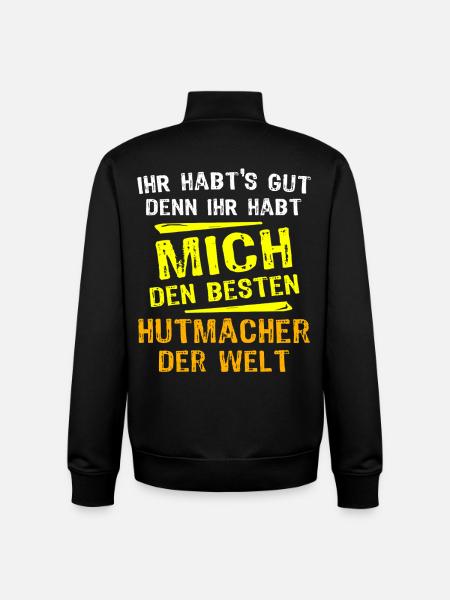 Mad Hatter Gift - Unisex Organic Zip Sweatshirt by Stanley/Stella - black