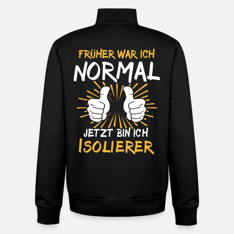 Dicton isolant - Sweat zippé unisexe en coton bio Stanley/Stella - noir