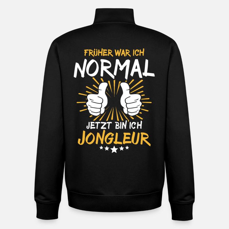 Jongleur Spruch - Unisex Organic Zip Sweatshirt von Stanley/Stella - Schwarz
