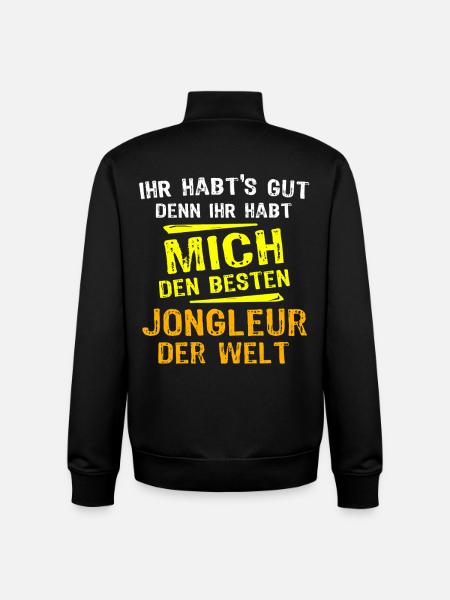 Jongleur Geschenk - Unisex Organic Zip Sweatshirt von Stanley/Stella - Schwarz