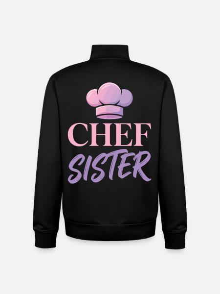 Chef Sister Chef's Hats Design - Unisex Organic Zip Sweatshirt by Stanley/Stella - black