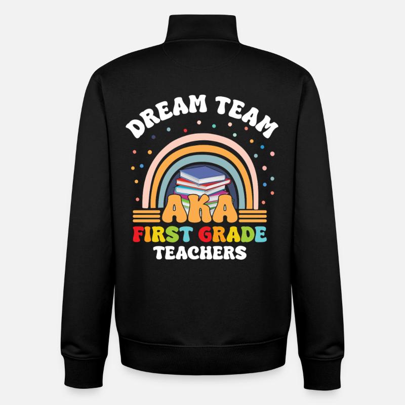 Lehrer-Dreamteam der ersten Klasse - Unisex Organic Zip Sweatshirt von Stanley/Stella - Schwarz