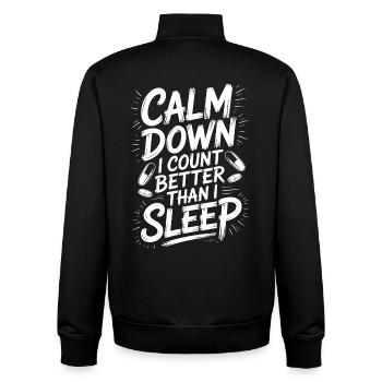 Retail Pharmacist Calm Down I Medication Expert - Unisex Organic Zip Sweatshirt von Stanley/Stella - Schwarz - Hinten - AI Model Male 185 light (185cm)