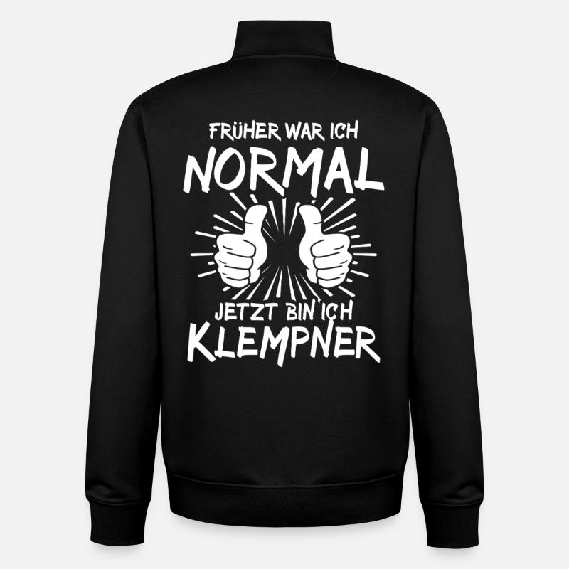 plombier - Sweat zippé unisexe en coton bio Stanley/Stella - noir