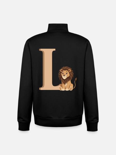 L-Löwe Buchstabe L mit Löwe - Unisex Organic Zip Sweatshirt von Stanley/Stella - Schwarz