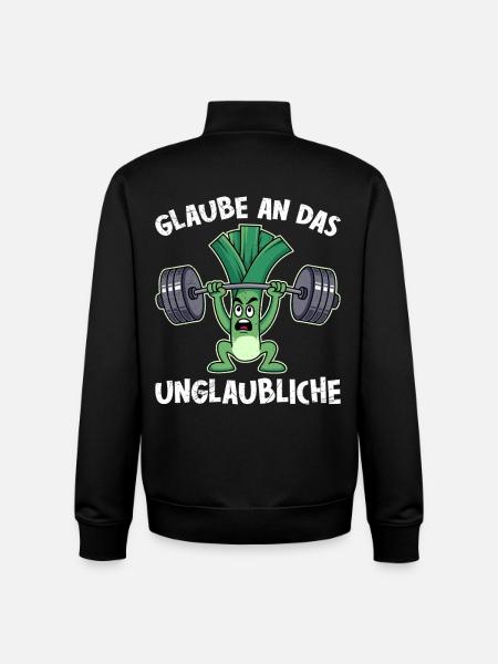 Weightlifters BELIEVE IN THE INCREDIBLY FUNNY - Unisex Organic Zip Sweatshirt by Stanley/Stella - black