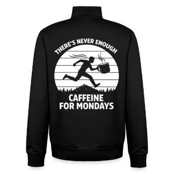 Kaffee Koffein Montag - Unisex Organic Zip Sweatshirt von Stanley/Stella - Schwarz - Hinten - AI Model Male 185 light (185cm)