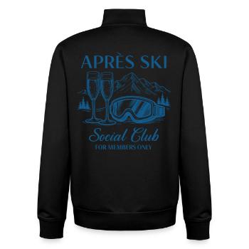 Après Ski Social Club For Members Only - Unisex Organic Zip Sweatshirt by Stanley/Stella - black - Back - AI Model Male 185 light (185cm)