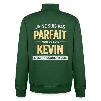 Not perfect but Kevin it's almost the same - Unisex Organic Zip Sweatshirt by Stanley/Stella - bottle green - Back - AI Model Male 185 dark (185cm)