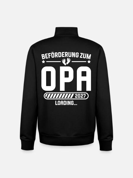 Grandpa-to-be 2027 Promotion Pregnancy - Unisex Organic Zip Sweatshirt by Stanley/Stella - black