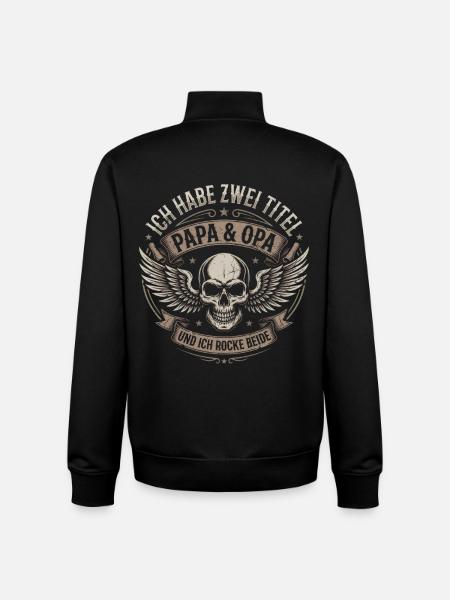 Papa & Opa: Two titles - Unisex Organic Zip Sweatshirt by Stanley/Stella - black