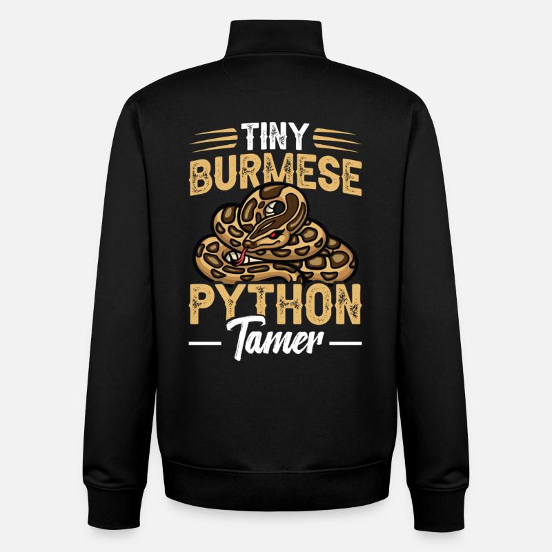  Python Tamer Snake Terrarium Reptile Keeper - Unisex Organic Zip Sweatshirt by Stanley/Stella - black