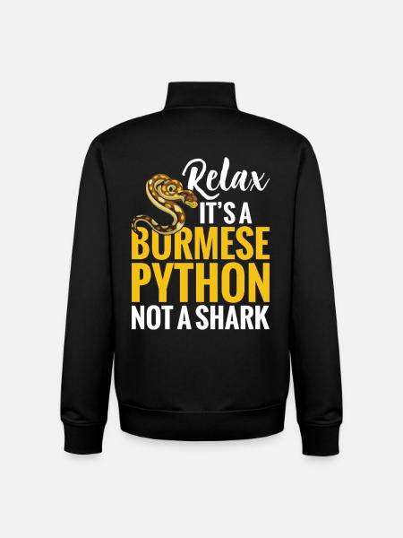  Snake Owner Terrarium Reptile Enclosure Burmese - Unisex Organic Zip Sweatshirt by Stanley/Stella - black