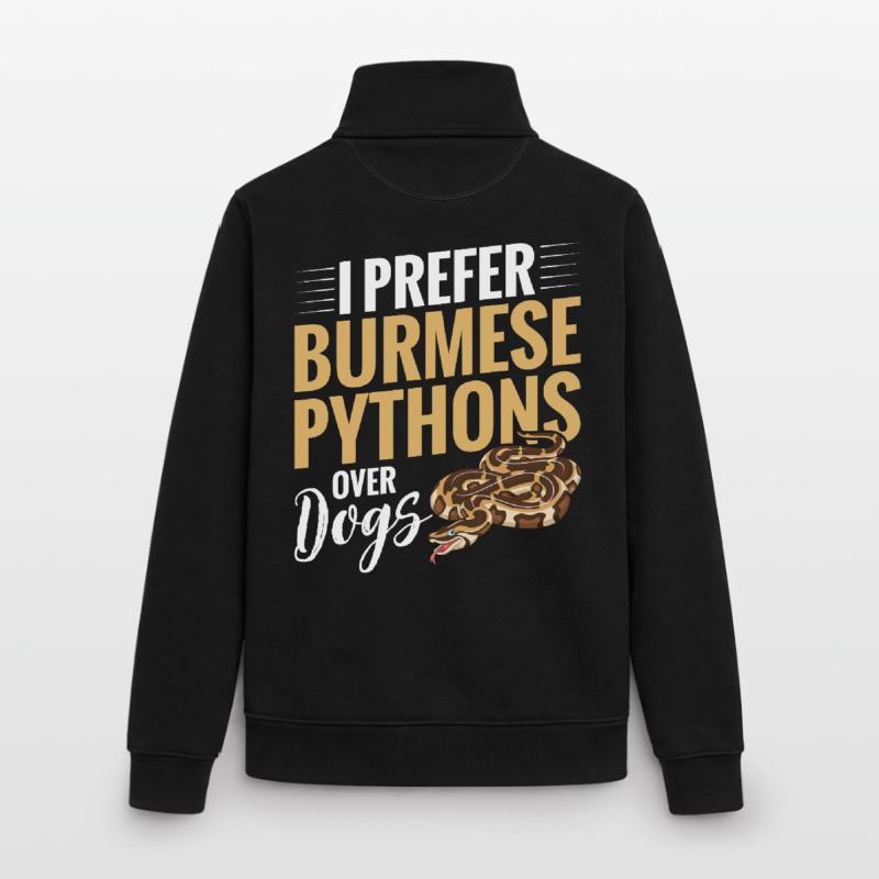  Burmese Python Stuff Reptile Foos Snake Owner Unisex Organic Zip Sweatshirt by Stanley/Stella