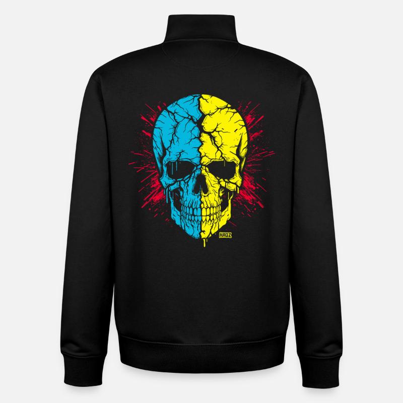 Skull - Unisex Organic Zip Sweatshirt by Stanley/Stella - black