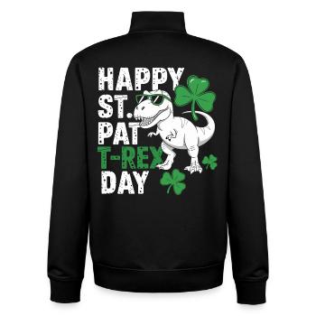 St Patrick's Rex Day Tee - Unisex Organic Zip Sweatshirt by Stanley/Stella - black - Back - AI Model Male 185 light (185cm)