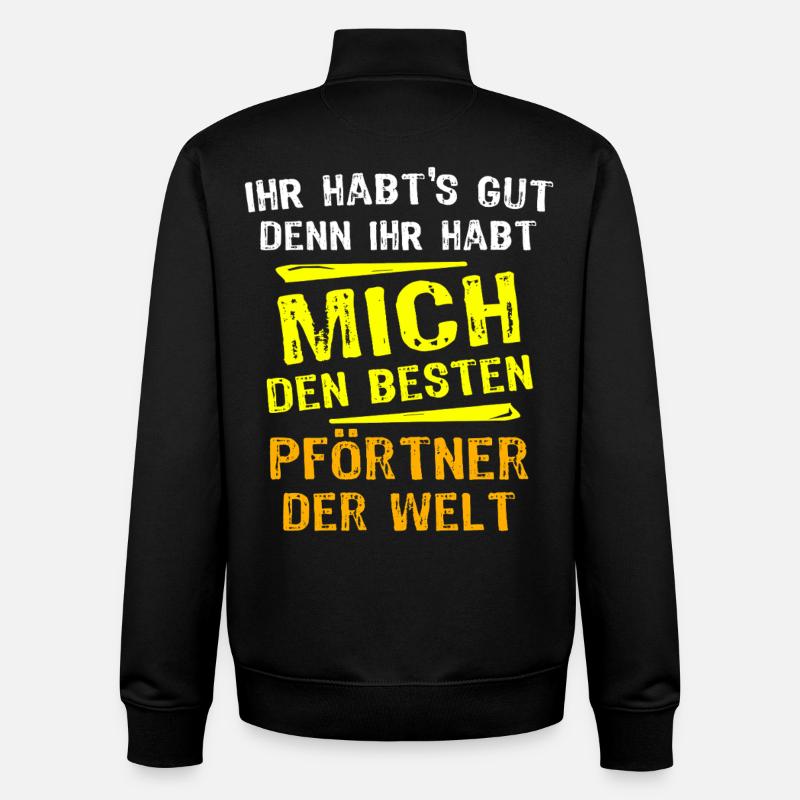 Pförtner Geschenk - Unisex Organic Zip Sweatshirt von Stanley/Stella - Schwarz