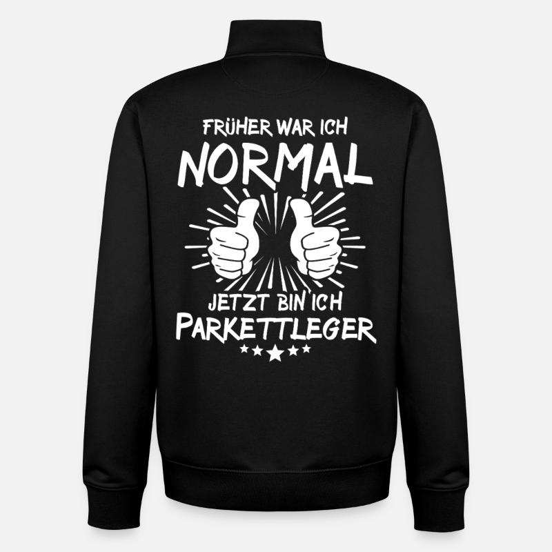 Couche de parquet - Sweat zippé unisexe en coton bio Stanley/Stella - noir