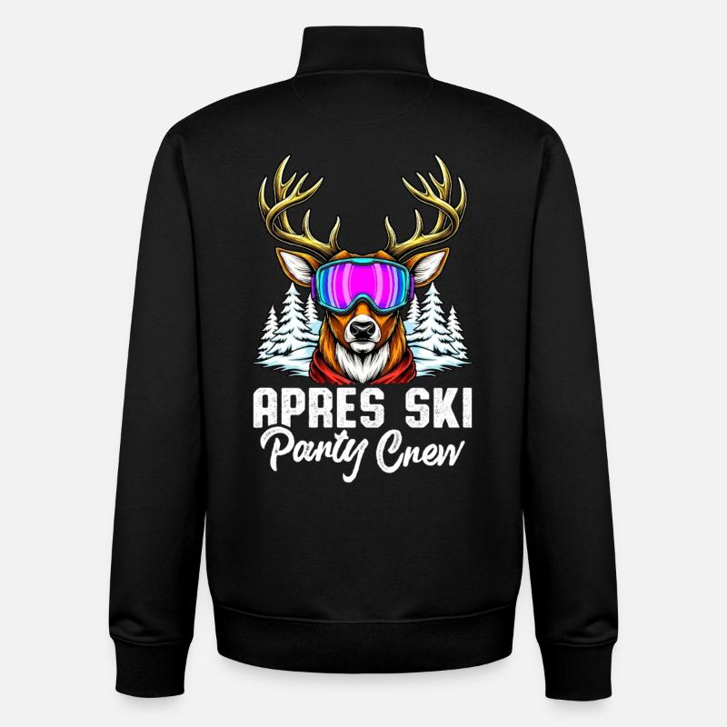 Apres Ski Party Crew - Unisex Organic Zip Sweatshirt von Stanley/Stella - Schwarz