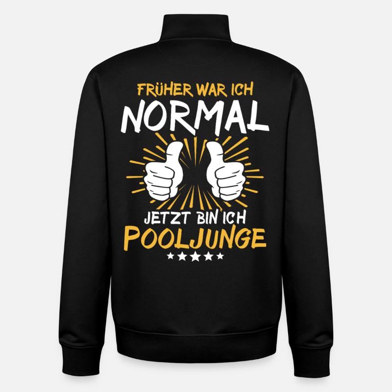 Pooljunge Spruch - Unisex Organic Zip Sweatshirt von Stanley/Stella - Schwarz