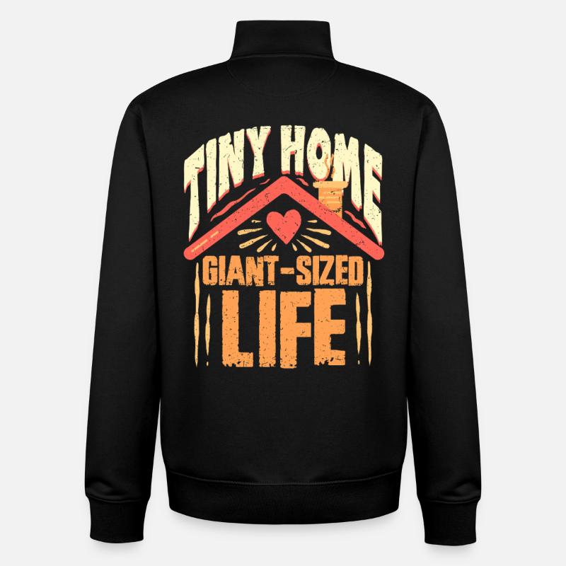 Tiny House - Sweat zippé unisexe en coton bio Stanley/Stella - noir