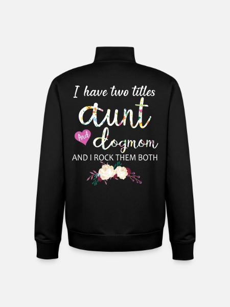 Täti ja koiraäiti, keinutan heitä molempia, kukkalahja - Unisex vetoketjullinen collegepaita luomupuuvillasta Stanley/Stellalta - musta