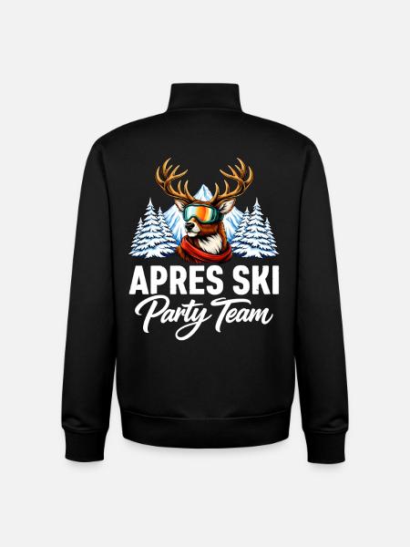 Après Ski Party Team - Unisex Organic Zip Sweatshirt by Stanley/Stella - black