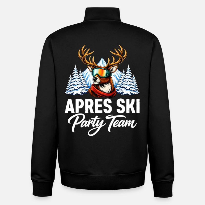 Après Ski Party Team - Unisex Organic Zip Sweatshirt by Stanley/Stella - black