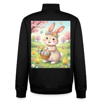 Osterhase - Unisex Organic Zip Sweatshirt von Stanley/Stella - Schwarz - Hinten - AI Model Male 185 light (185cm)