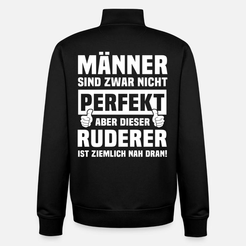 Rower - Unisex Organic Zip Sweatshirt by Stanley/Stella - black