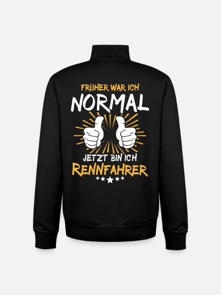 Racer Saying - Unisex Organic Zip Sweatshirt by Stanley/Stella - black