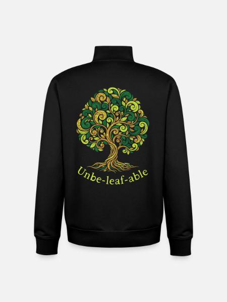 Tree pun amazing - Unisex Organic Zip Sweatshirt by Stanley/Stella - black