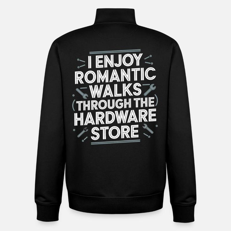 Romantic workshop walks - Unisex Organic Zip Sweatshirt by Stanley/Stella - black