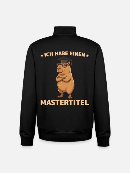 Master 2026 Capybara Master's Exam Passed - Unisex Organic Zip Sweatshirt by Stanley/Stella - black
