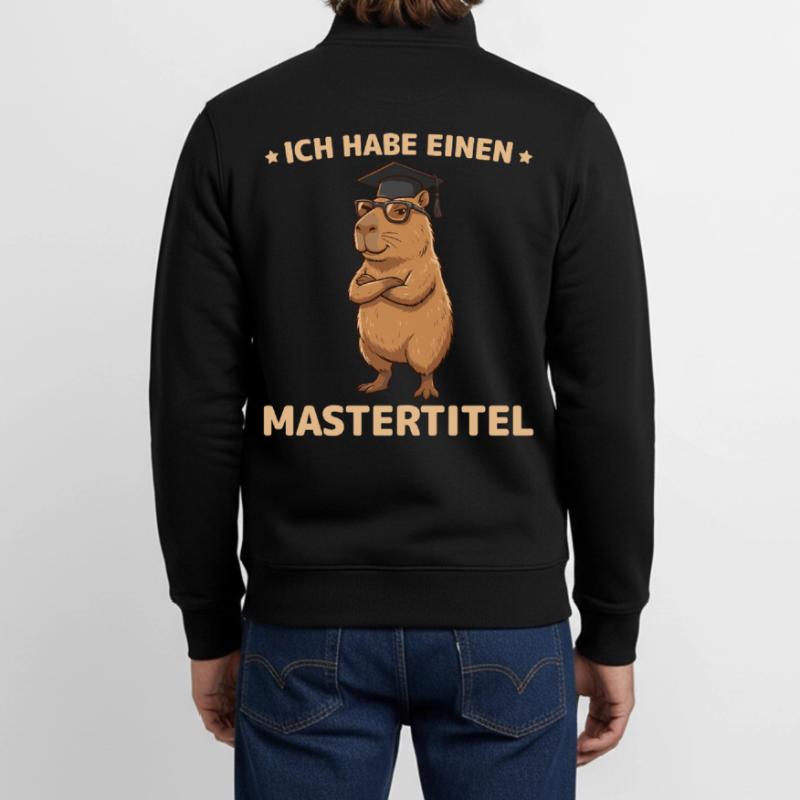 Master 2026 Capybara Master's Exam Passed Unisex Organic Zip Sweatshirt by Stanley/Stella